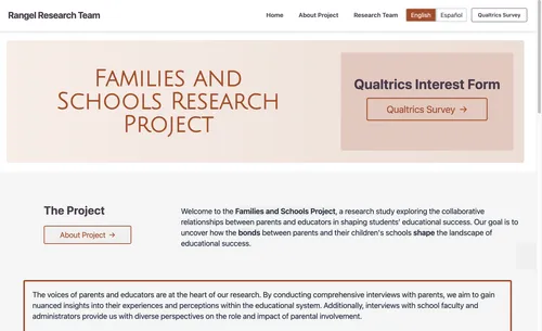 Screenshot of Rangel Research Lab’s project